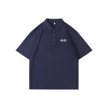 CAOT Short Sleeved Polo Shirt Unisex Dark Blue