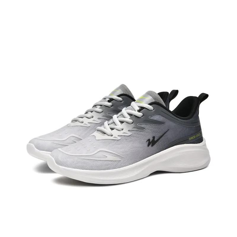 Binary Cushioning Rebound Lightweight Breathable Slip Resistant Low Top Running Shoes Men's Phantom Gray-2