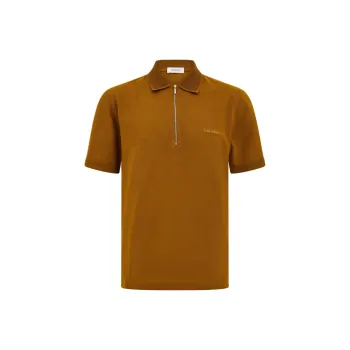 Ferragamo Zip Collar Polo