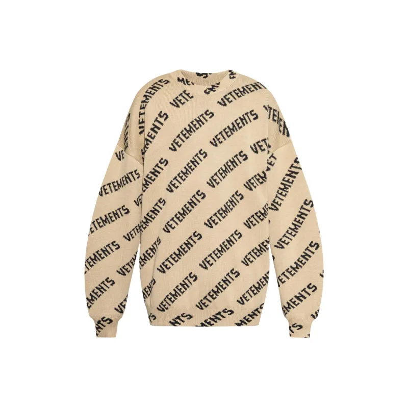 Vetements Logo Intarsia Knit Sweater-0