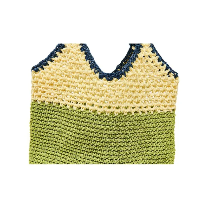 Three Blessings Woven Material Handbag, Shoulder Bag Medium Size Women's Multicolor-14