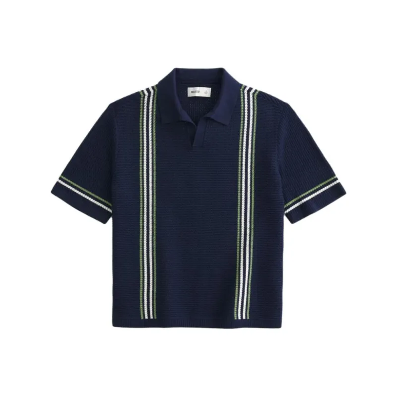 Hollister Sweater Men's Marine Blue Stripe-0