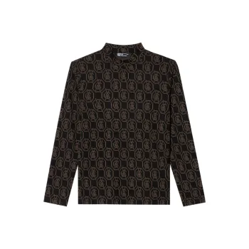 ANDREW MACKENZIE Sweater Men's Black Orange