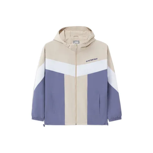LiNing Sports Trend Series Jacket Men's White Gray Ink Blue
