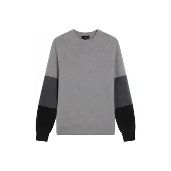 THEORY Sweater Men's Cool Gray Mixed Color