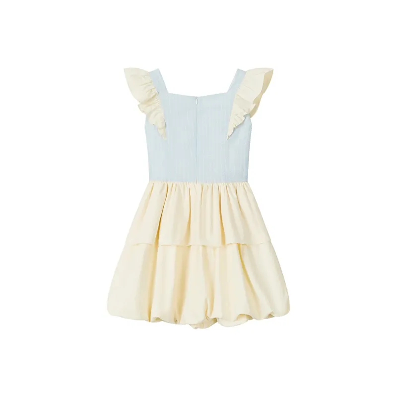 ECHOSTA Short Sleeved Dress Women's Yellow-1