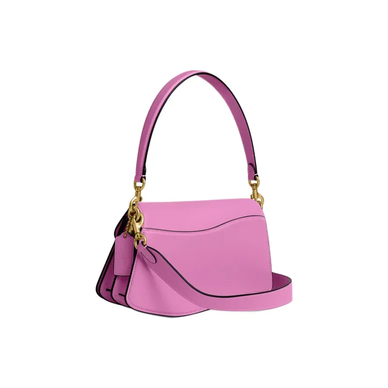 COACH Tabby Glove Tanned Leather One Shoulder Handbag Women's Fuchsia-1