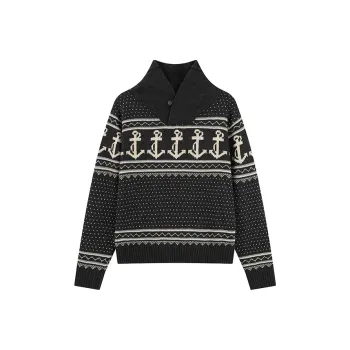 Crying Center Sweaters Unisex Black Gray Color