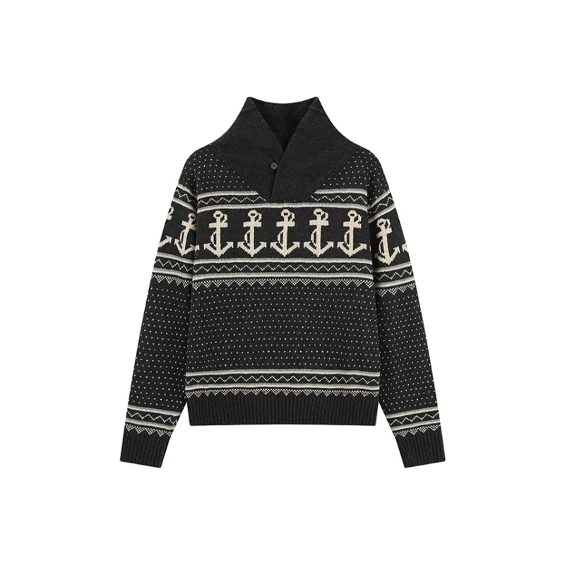 Crying Center Sweaters Unisex Black Gray Color-0