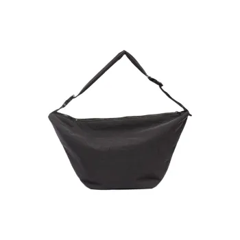 Three Blessings Fabric Dumpling Bag, Shoulder Bag, Crossbody Bag Medium Size Unisex Black/Gray