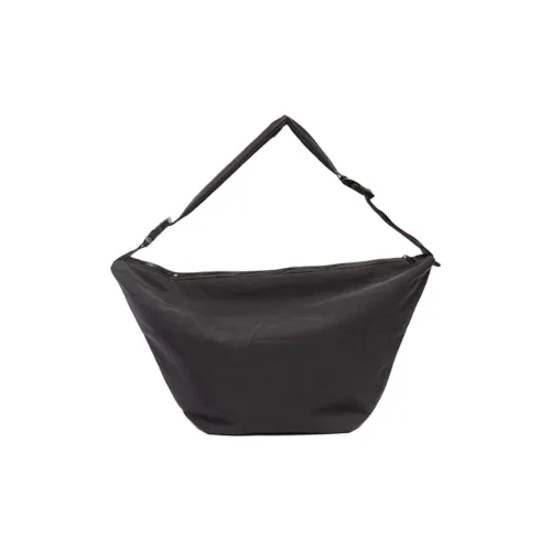 Three Blessings Fabric Dumpling Bag, Shoulder Bag, Crossbody Bag Medium Size Unisex Black/Gray