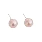 Cherry Blossom Pink Pearl Stud Earrings 12mm