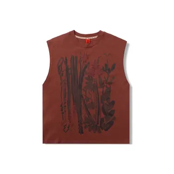 OSCill Tank Tops Unisex Brown Red