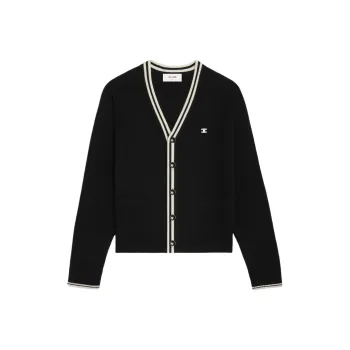 CELINE Triomphe Cardigan In Wool