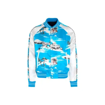 AMIRI Hawaiian Print Bomber Jacket