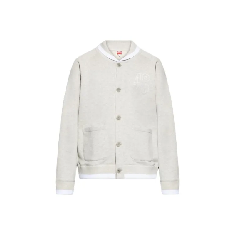 KENZO Long-Sleeved Button-Up Sweatshirt-0
