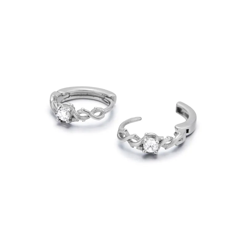 CLARKIA FLOWER Titanium Steel Earrings Unisex-0
