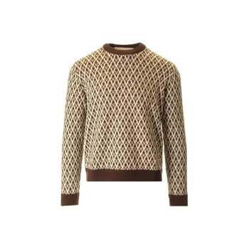 Valentino Toute La V Jacquard Crewneck Jumper