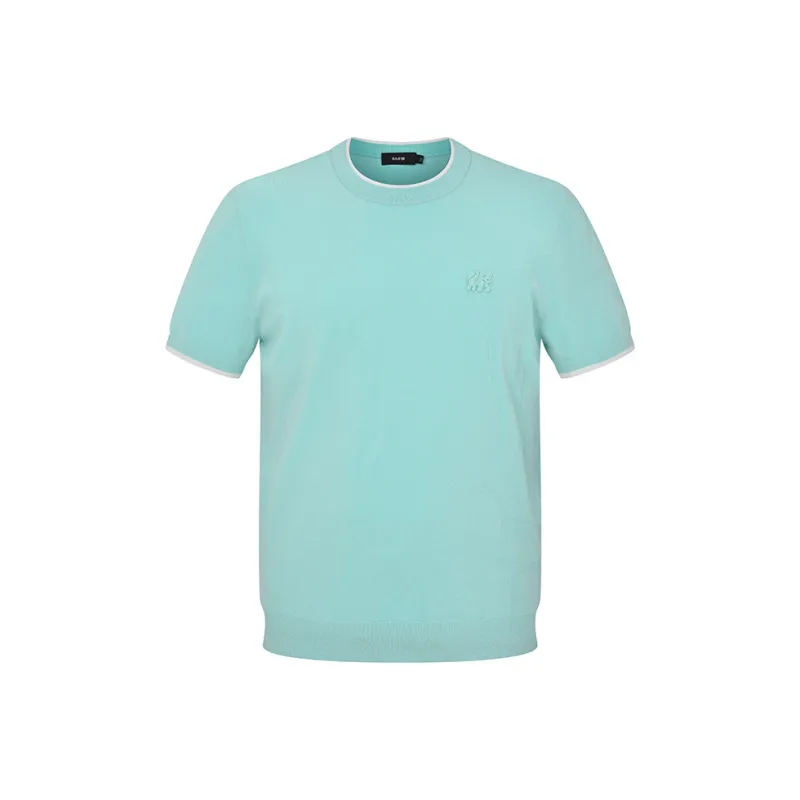 RARE Short Sleeved Sweater Knitwear Men's Mint Green-0