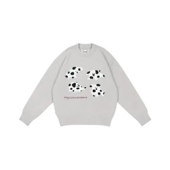 MYSAMESAME Spring Sweater Loose Fit Unisex Gray In Stock