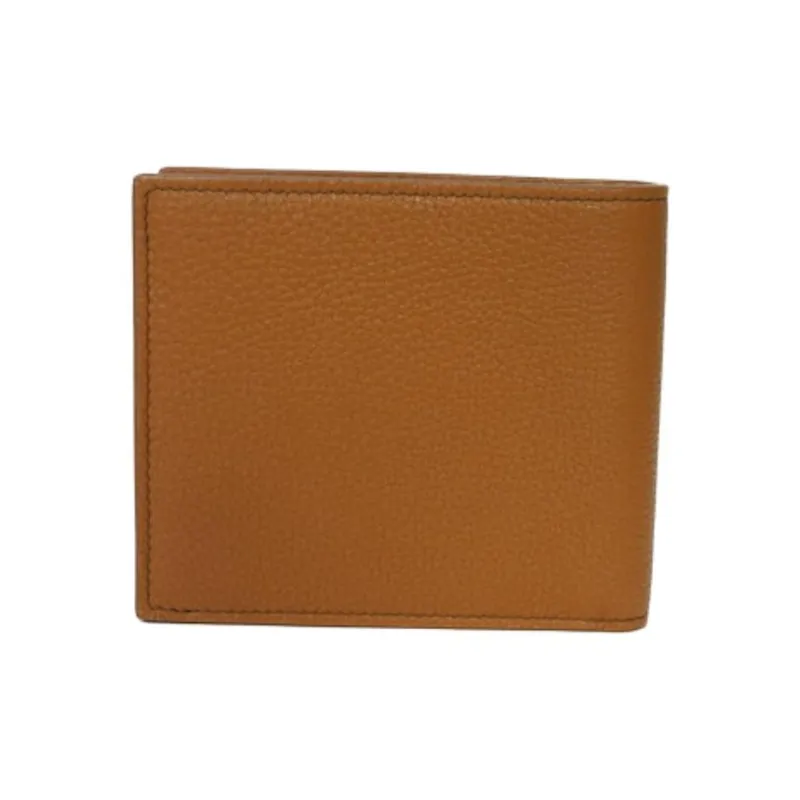 PRADA Cow Leather Wallet Men's Brown-3