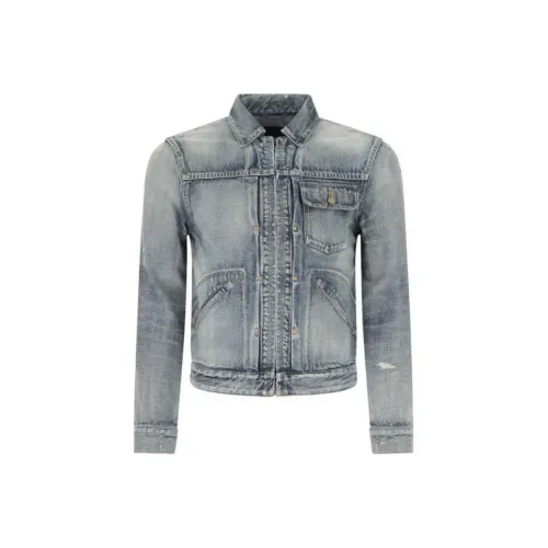 SAINT LAURENT SS22 Jackets Coats Men's Blue