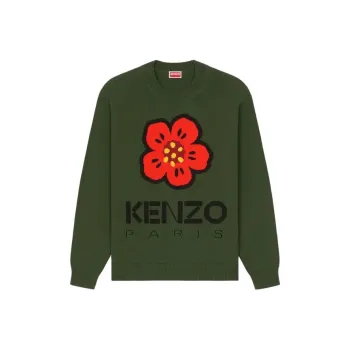KENZO Boke Flower Logo Intarsia Crewneck Jumper