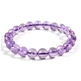 Lavender Crystal Beaded Bracelet 8mm