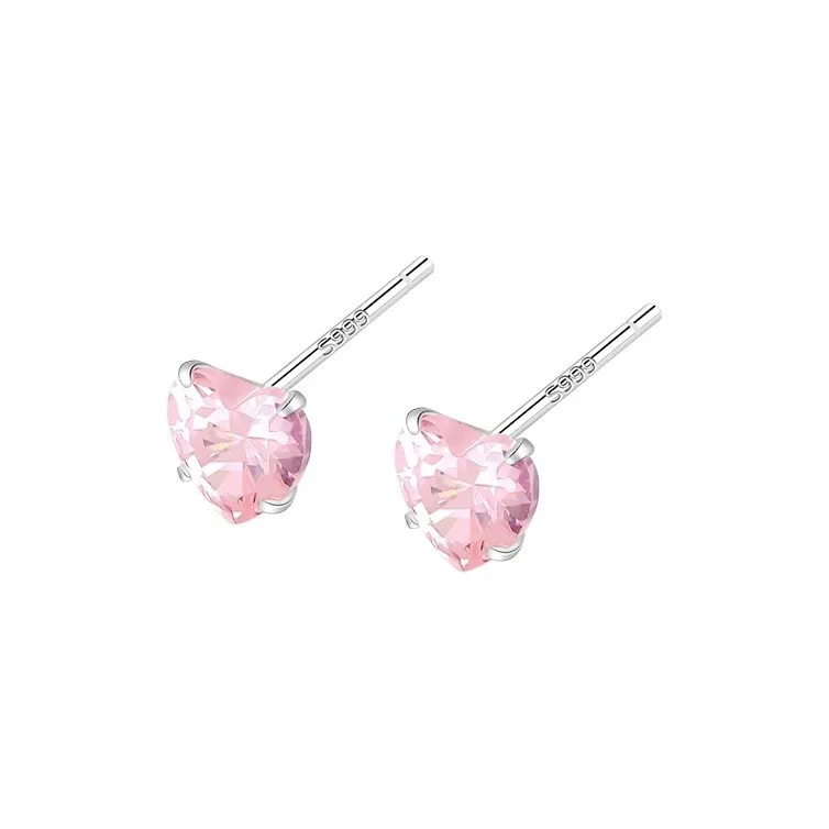 Rhymes S999 Fine Silver Stud Earrings Women's-5