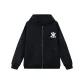 Black (Tie-Dye Cardigan Fleece-Lined 2358)