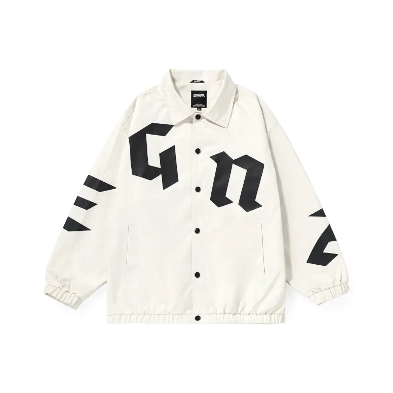GENANX Loose Fit Jacket Unisex Milk White-0