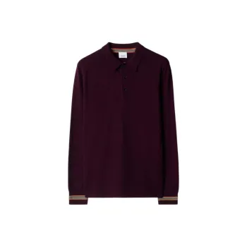 Burberry Polo Shirt Men's Deep Grape