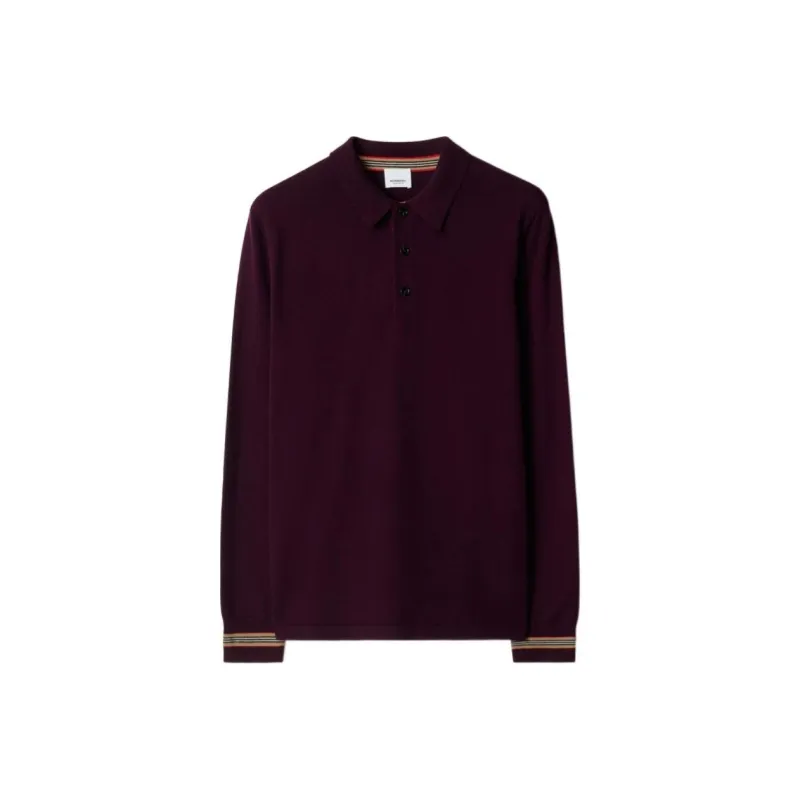 Burberry Polo Shirt Men's Deep Grape-0