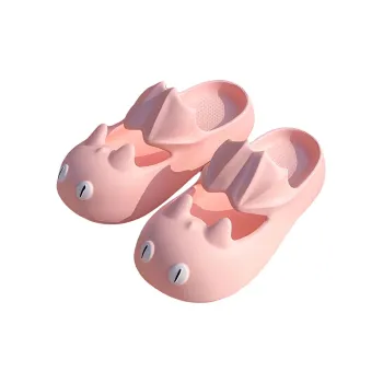 Lighthearted Closed Toe Summer Cartoon Cute Indoor Home Anti Slip Perforated Slippers