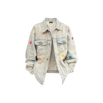 Nuthink Denim Jacket Unisex Yellow Mud