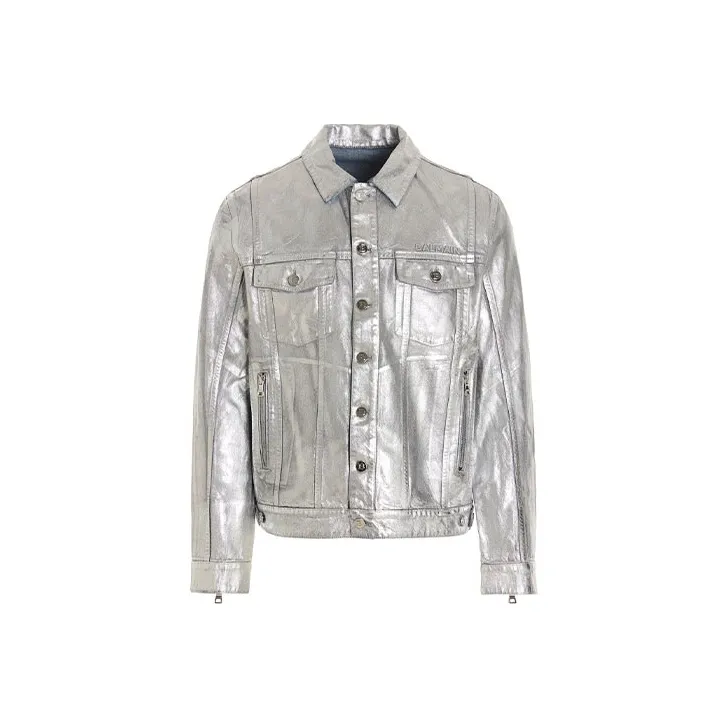 BALMAIN Jackets Men Silver-0