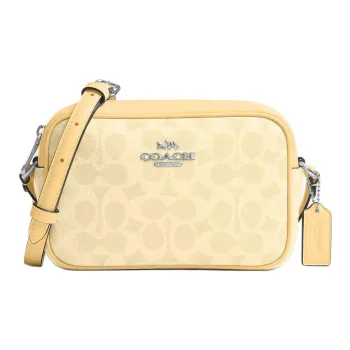 COACH Jamie Leather Camera Bag, Shoulder Bag Mini Women's Yellow