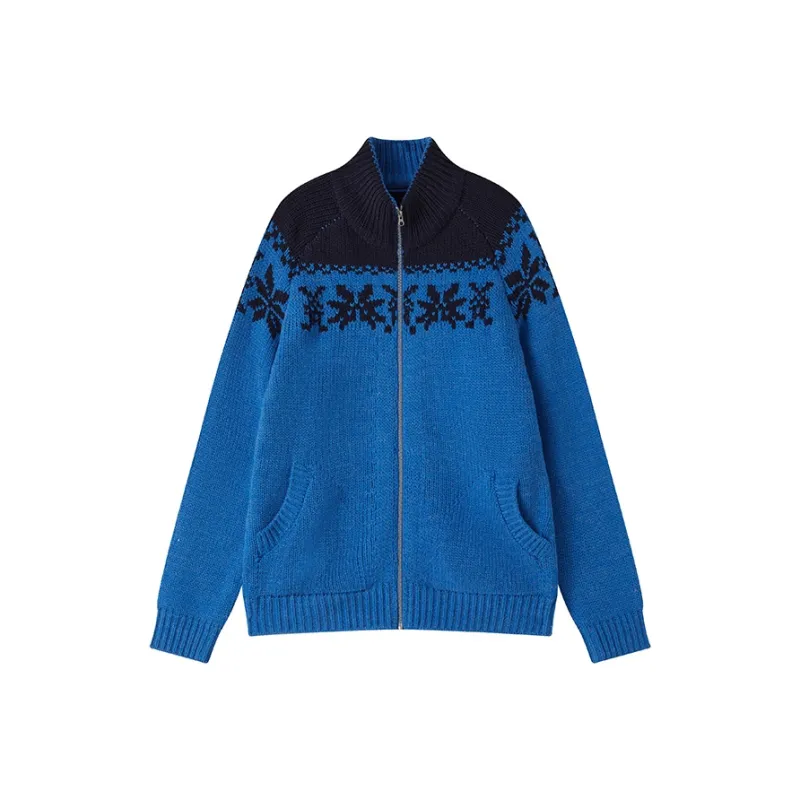 WULISHAONIAN Sweater Unisex Navy Blue-0
