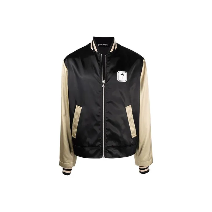 PALM ANGELS Pxp Logo Patch Zipped Bomber Jacket-0