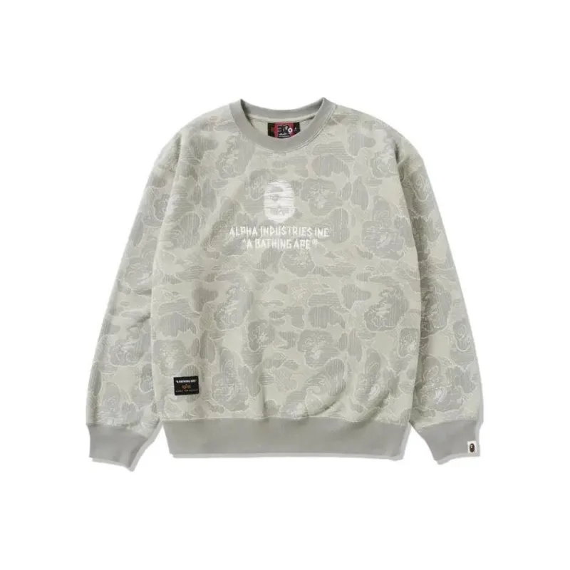 A BATHING APE X Alpha Industries Crewneck Sweater-2