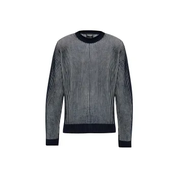 EMPORIO ARMANI Two tone Fisherman rib Sweater
