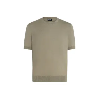 Ermenegildo Zegna Crewneck Fine-Knit T-Shirt