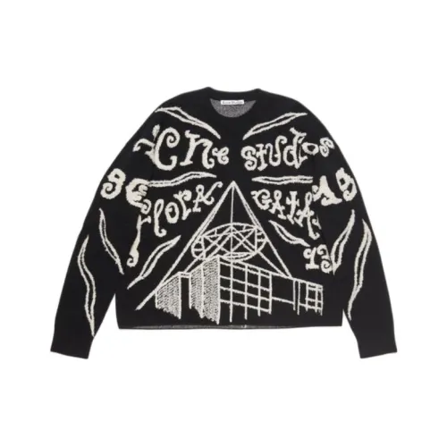 Acne Studios Jacquard logo Ribbed Jumper