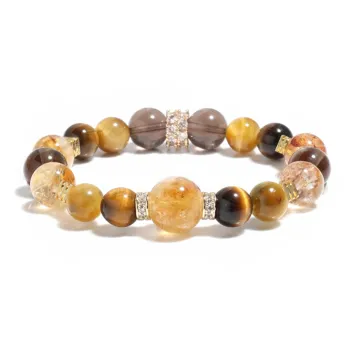 JIACUIYUN Tiger's Eye Stone Bracelets Unisex
