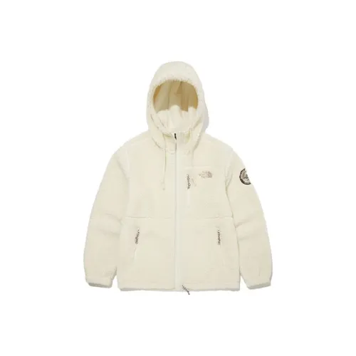 THE NORTH FACE Fleece Hoodie Jacket White