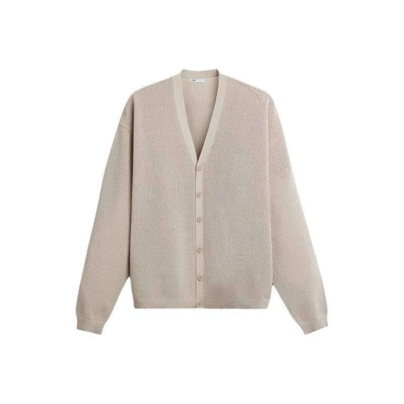 ZARA Knitwear Men Beige-0