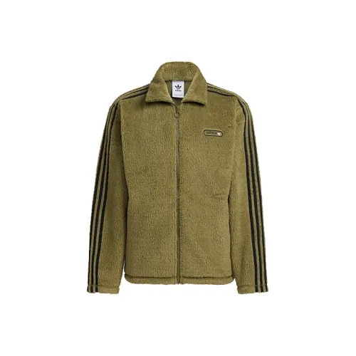 Adidas Originals Fleece Jacket Sports Jackets Men Olive Green