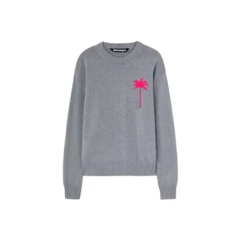 PALM ANGELS Palm Tree Intarsia Crewneck Knitted Jumper