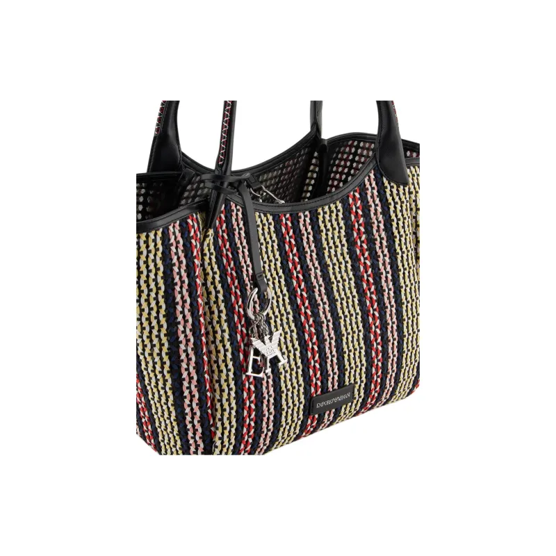 EMPORIO ARMANI Polyester Tote Bag, Shopping Bag, Handbag Women's Two Tone-4