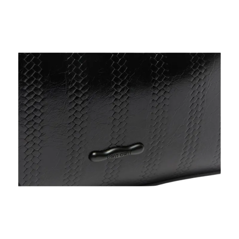 Three Blessings PU Crossbody Bag, Shoulder Bag Medium Size Women's Black/Khaki-5